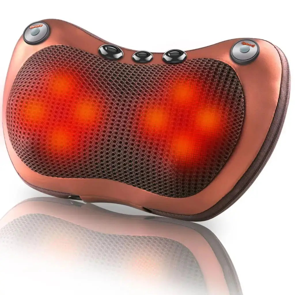 Relaxation Massage Pillow Vibrator Electric Neck Shoulder Back Heating Kneading Infrared Therapy Head Massage Pillow