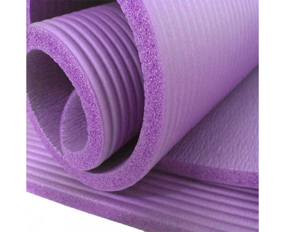 Purple NBR Yoga Mat Thick Pad Nonslip Exercise Fitness Pilate Gym Durable 15Mm