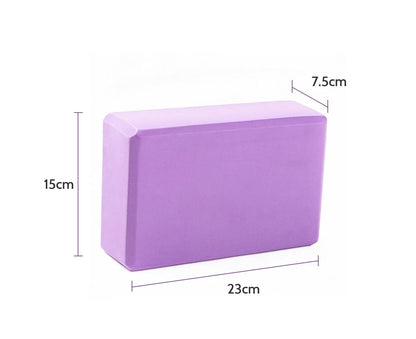 2PCS Yoga Block Brick Foaming Home Exercise Practice Fitness Gym Sport Tool -Purple