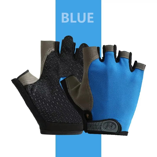 Half Finger Gloves Gym Fitness Anti-Slip Women Men Gel Pad Gloves Gym Cycling Fingerless Gloves Bicycle Accessories