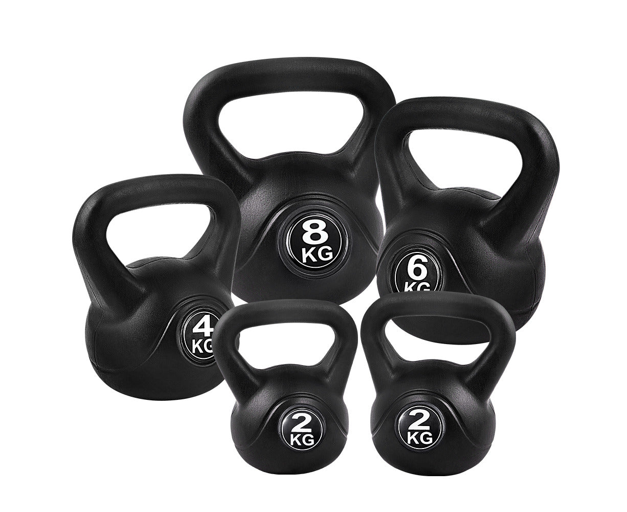 22Kg Kettlebell Set Weight Lifting Kettlebells Bench Dumbbells Gym Home