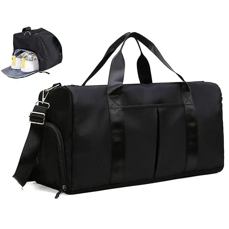 Travel Workout Fitness Sports Gym Bag Luggage with Wet Pocket Shoes Compartment Travel Yoga Sports Gym Duffel Bag for Men Women